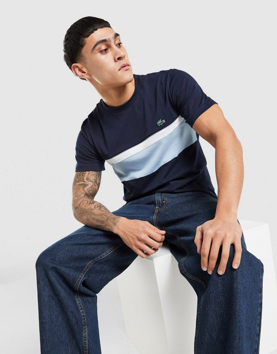 Lacoste T-shirt Color Block à bandes réfléchissantes